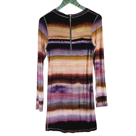 Young Fabulous & Broke YFB Long Sleeve Mini Tie Dye Bodycon Soft RARE Dress, M - Picture 4 of 7